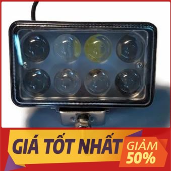 Đèn led 8 bóng vuông mắt mèo 12V- 32V(Trắng)