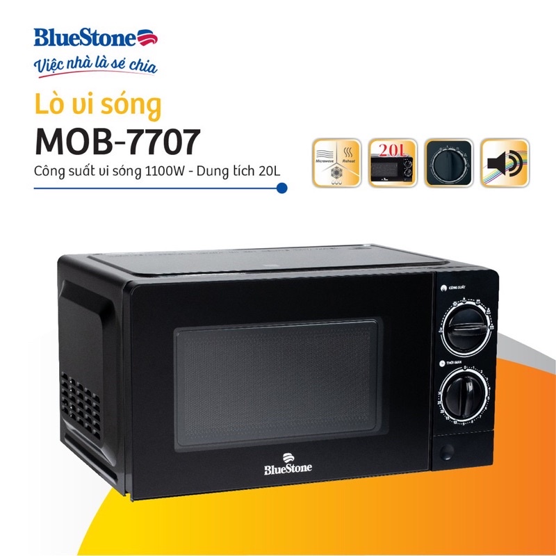 Đĩa lò vi sóng Bluestone MOB-7707 dung tích 20 lít