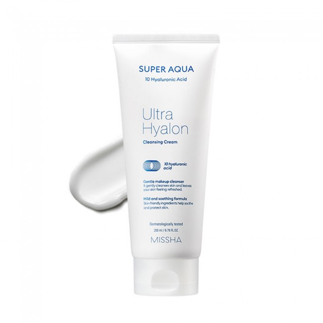 Kem Tẩy Trang Missha Super Aqua Ultra Hyalron Cleansing Cream 200g