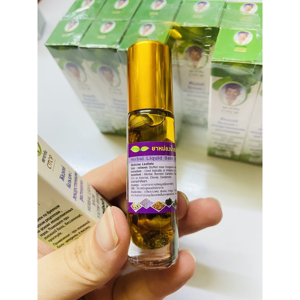 Dầu Thảo Dược 22 Vị OTOP Herbal Liquid Balm Yatim Brand Thái Lan