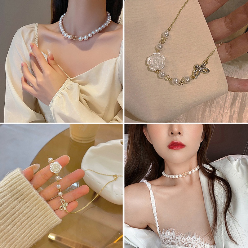 Vòng cổ Đính Ngọc Trai Thời Trang Dành Cho Nữ