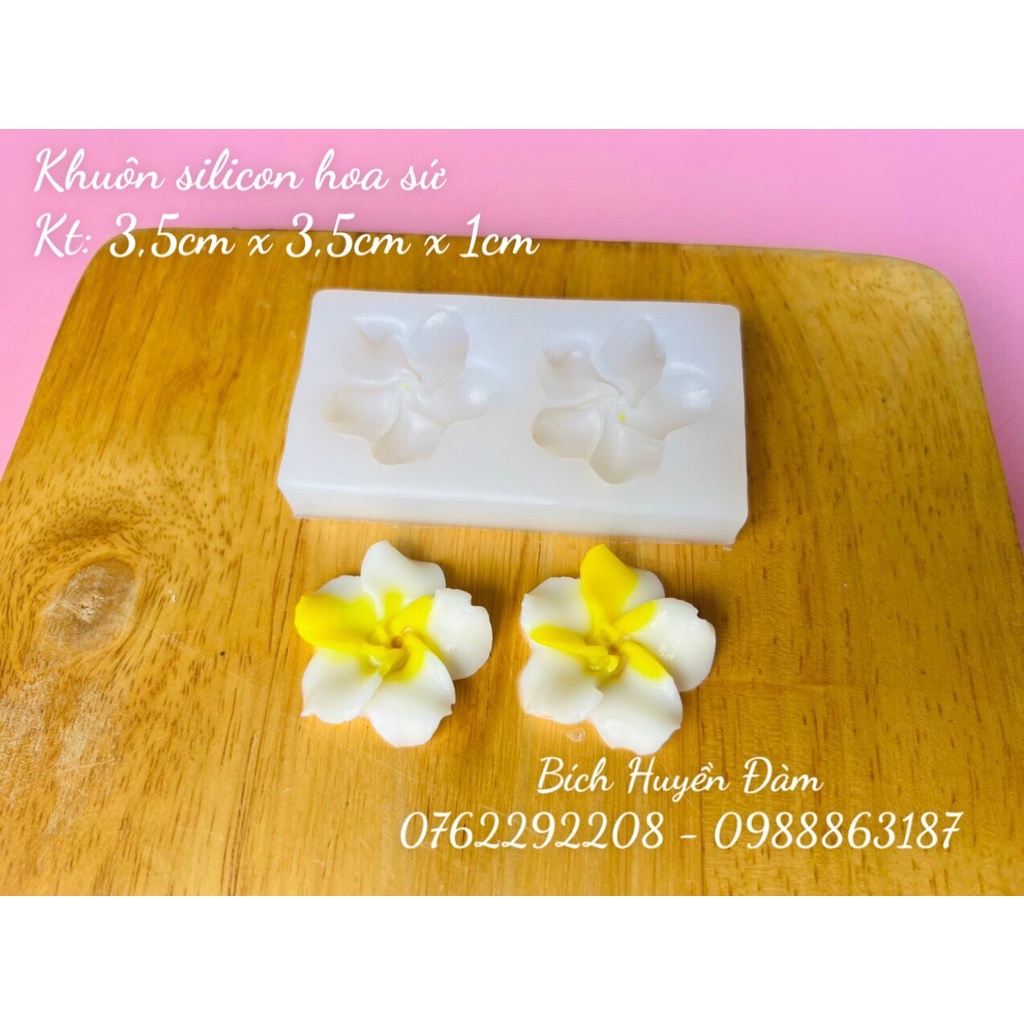 Khuôn silicon hoa sứ đổ rau câu, socola