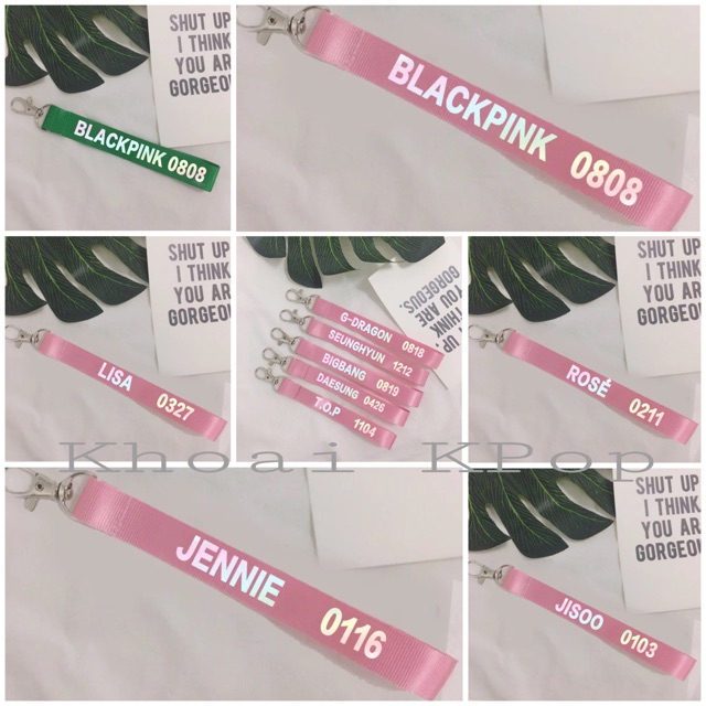 Nametag phản quang Strap BIGBANG BLACKPINK và các thành viên