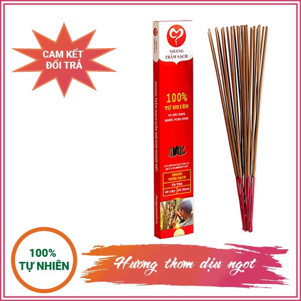 Nhang Trầm Hương Nguyên Chất Hộp Nhỏ- 68 Que