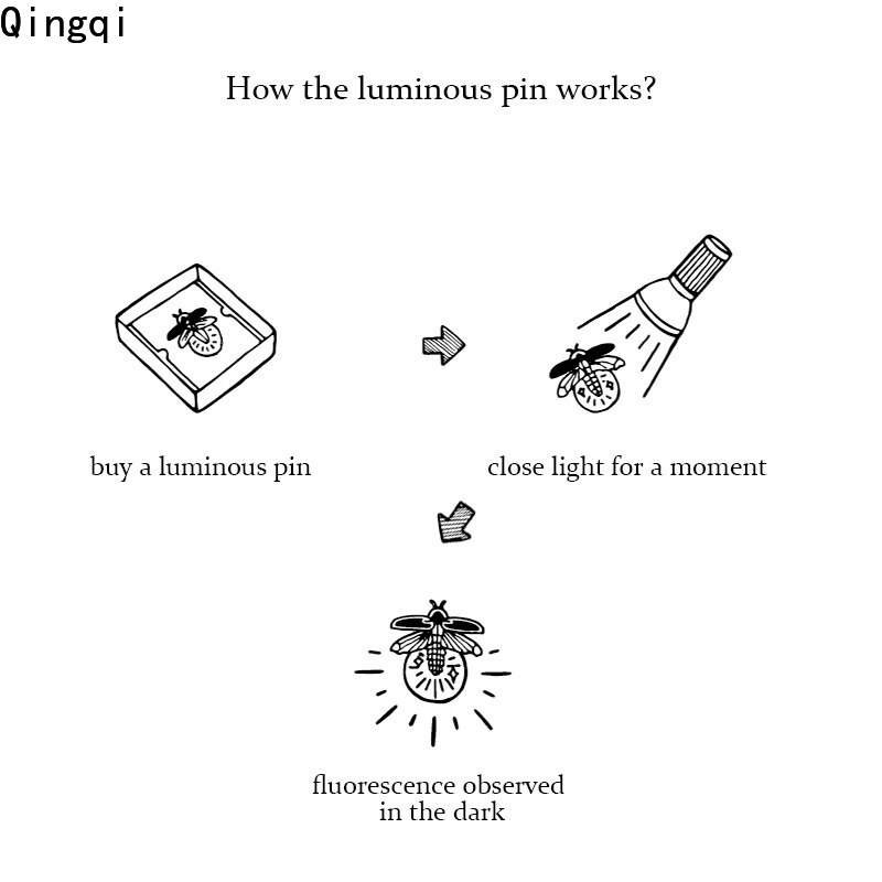 Trâm cài áo Miss Zoe hình bướm/ mặt trăng hoạt hình 5 kiểu dáng dành cho trẻ em