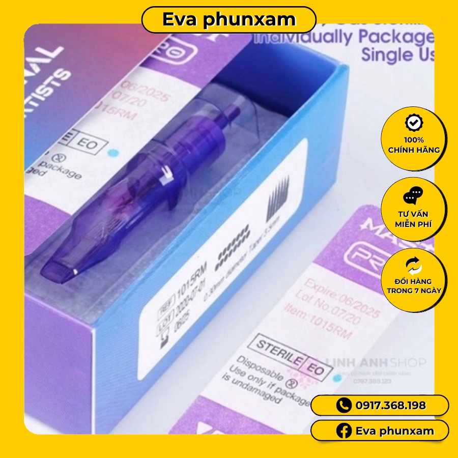 Hộp Kim 1 Máy Pen MAST PRO Tím Chính Hãng Phun Xăm