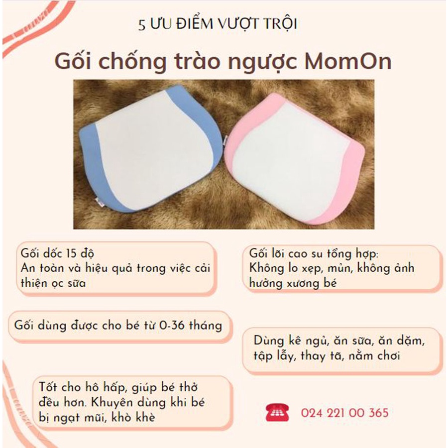 Gối Chống Trào Ngược MomOn "lõi cao su"