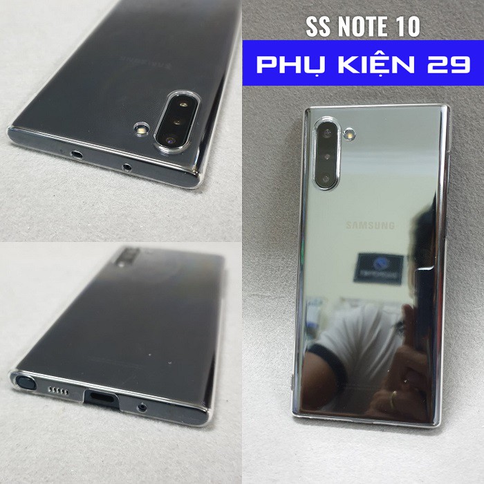 [Samsung Note 10/10+/10 Plus] Ốp lưng cứng trong suốt có gờ bảo vệ camera