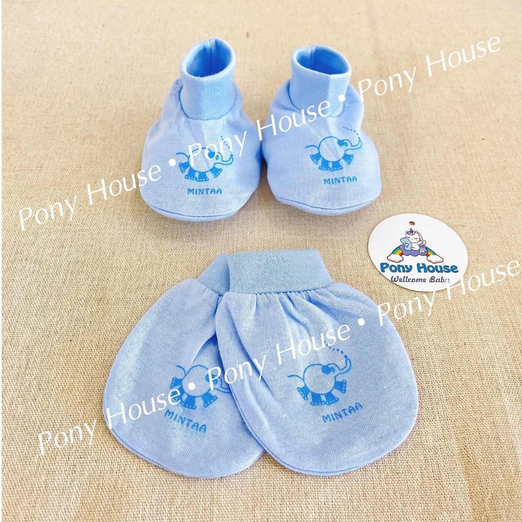 Bao Tay Chân Mintaa Cotton Mềm Dạng Ống Bo Dày Dặn Cho Bé Sơ Sinh (Loại 1)