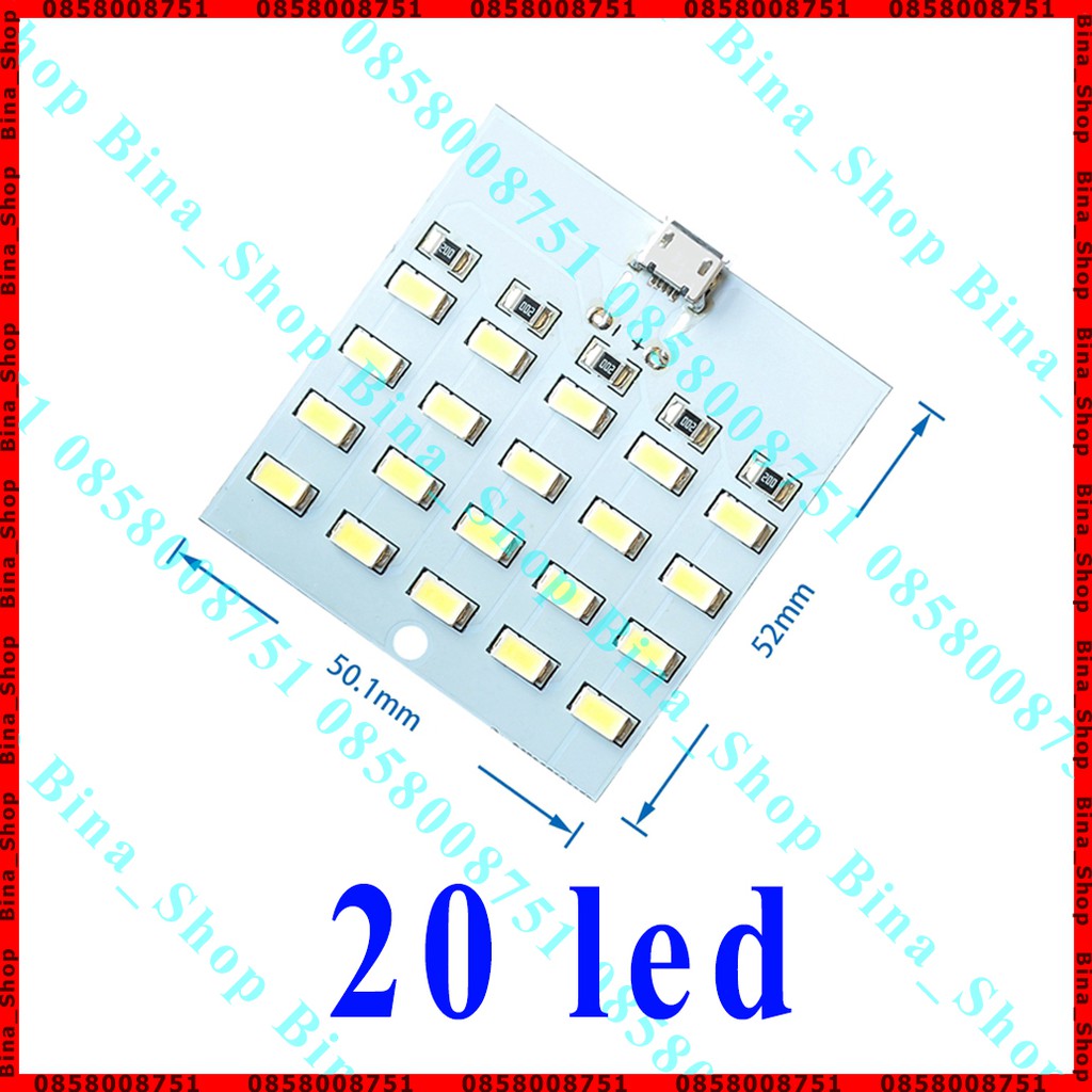 Đèn LED Micro USB 5V 20 bóng/16 bóng/12 bóng/8 bóng, cáp micro USB (mua riêng)