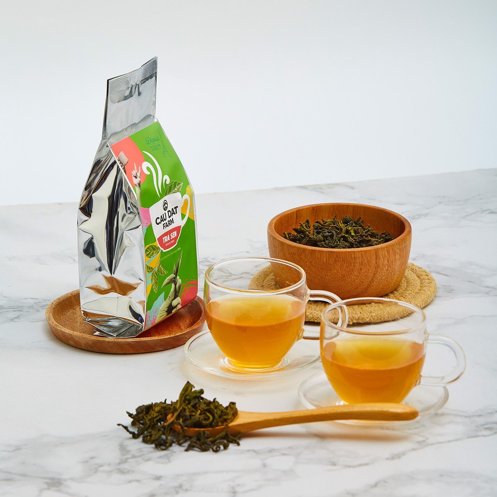 Trà Sen Cầu Đất Farm túi thiếc 50g - Trà Sen Ngon Samahome Shop