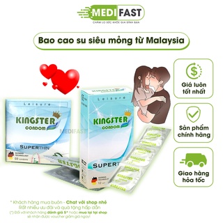 Bao cao su siêu mỏng Kingster - Xuất xứ Malaysia - Luôn che tên sản phẩm