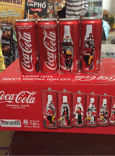 Coca-Cola 24 Lon x 330ml (Mẫu 2021)
