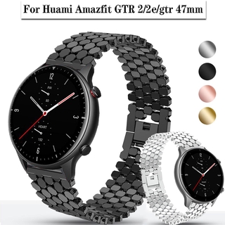 Dây đeo thay thế bằng thép không gỉ 22mm cho đồng hồ Huami Amazfit Gtr 2 2e Gtr2 47mm
