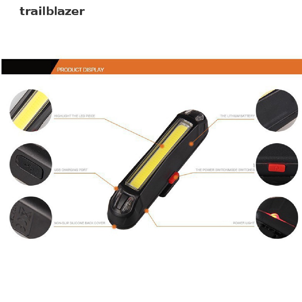 Đèn LED 5 Bóng Gắn Đuôi Xe Đạp Có Thể Sạc Lại Bằng Cổng USB