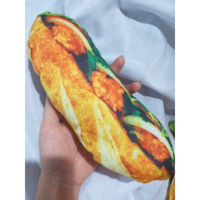 [Theo Dõi Shop] Gối Ôm Bánh Mì Ổ Đồ Chơi Mô Phỏng 3D Y Thật Cho Bé Size 24cm