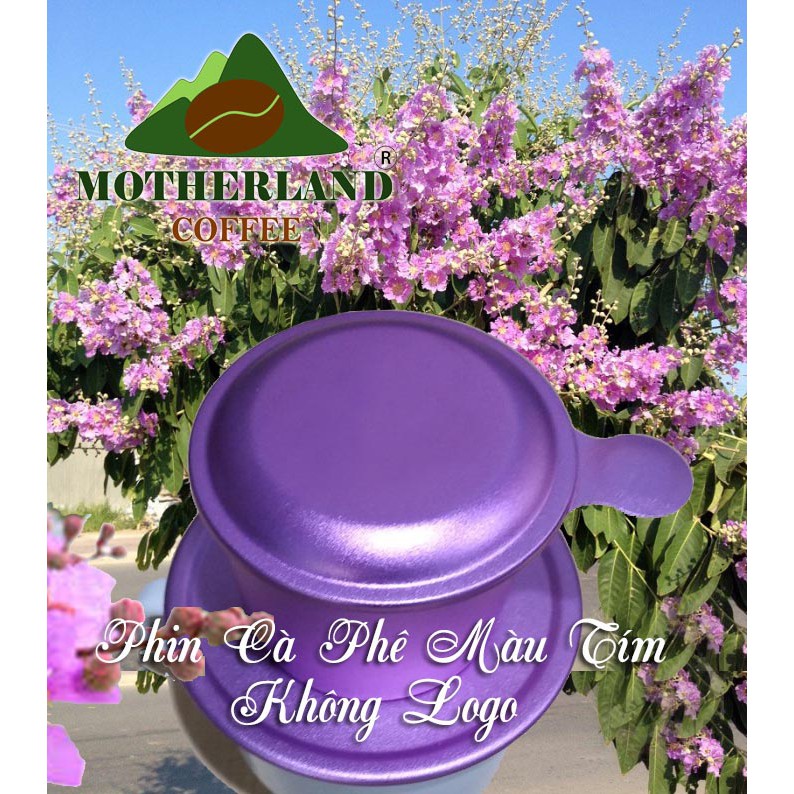 Phin pha cafe cao cấp màu tím không logo