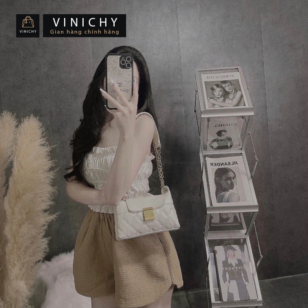 Túi xách nữ đeo chéo, đeo vai, đi chơi, đi học VINICHY, da đẹp, thời trang cao cấp size 20cm HA228
