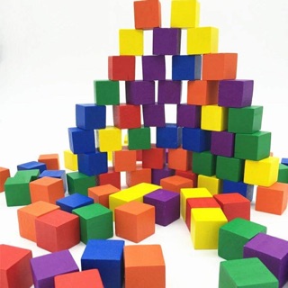 100 KHỐI VUÔNG BẰNG GỖ