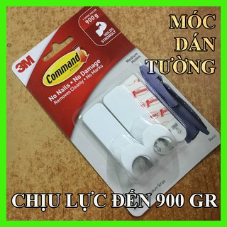 Móc dán tường Command ( Combo 2 Vĩ) - Chịu Lực Nặng Lên Đến 900gr, mocdantuong