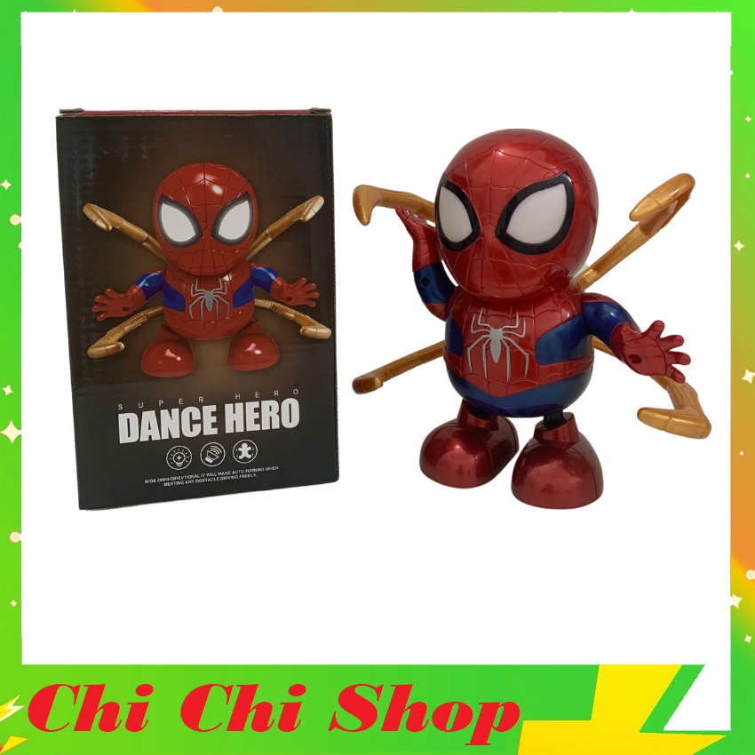 Robot Nhảy Múa Robot Dancer Hình Người Nhện Spiderman Có Nhạc Vui Nhộn, Phát Sáng Lấp Lánh