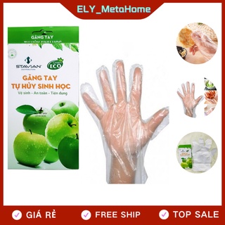 Găng tay nilon tự hủy sinh học dùng 1 lần  ECO GREEN (hộp 100g)