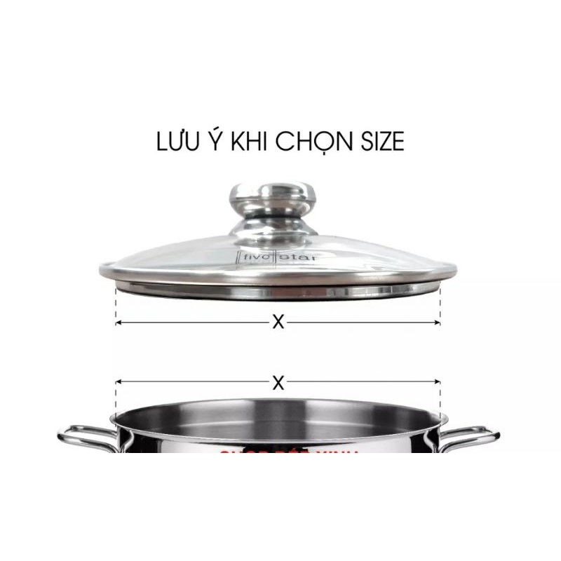 Chảo chống dính FIVESTAR STANDARD 32 CM KÈM nắp kiếng nấu được bếp từ, bếp ga, bếp hồng ngoại BẢO HÀNH 5 NẮM