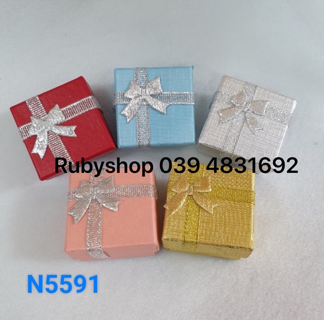 Combo 24 hộp giấy nhiều màu đựng nhẫn, quà tặng