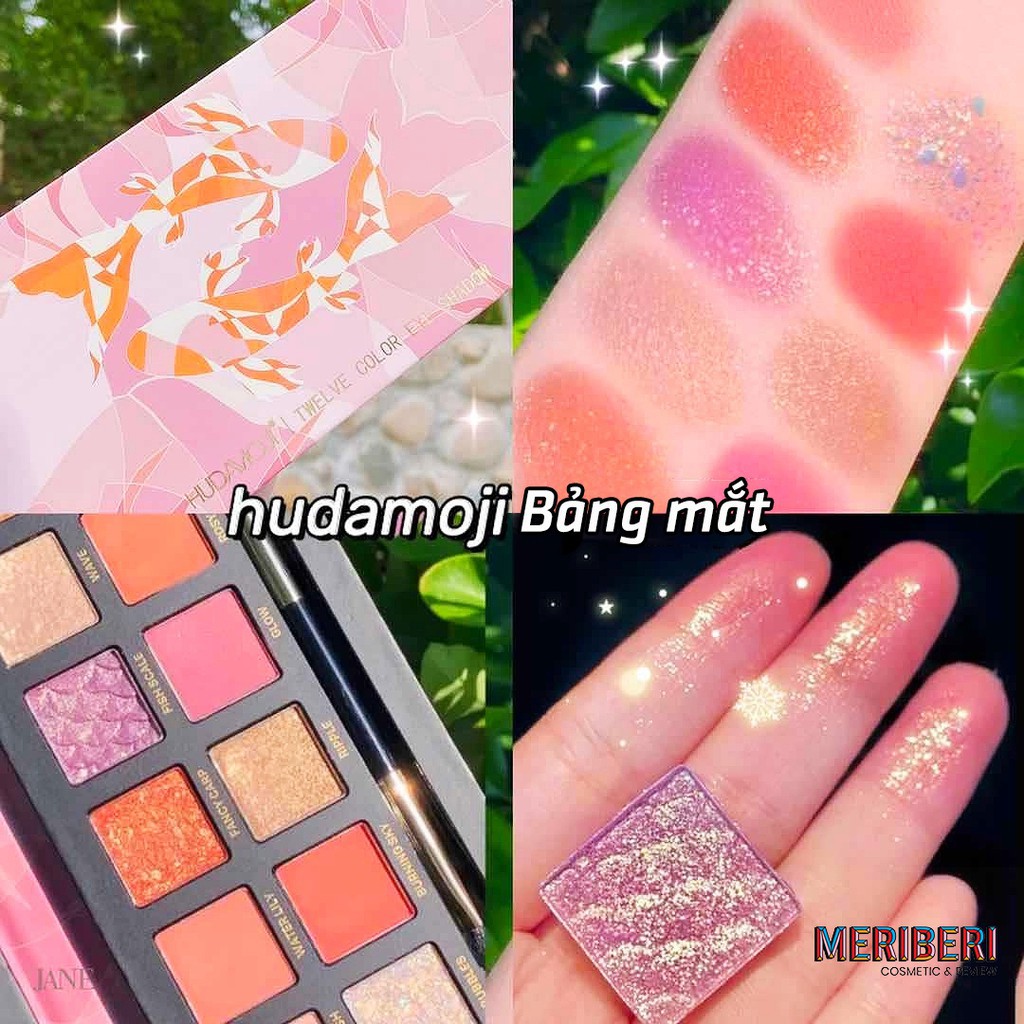 Bảng phấn mắt Perfect Diary kèm cọ hiệu ứng ánh kim nhung mịn 12 màu | BigBuy360 - bigbuy360.vn