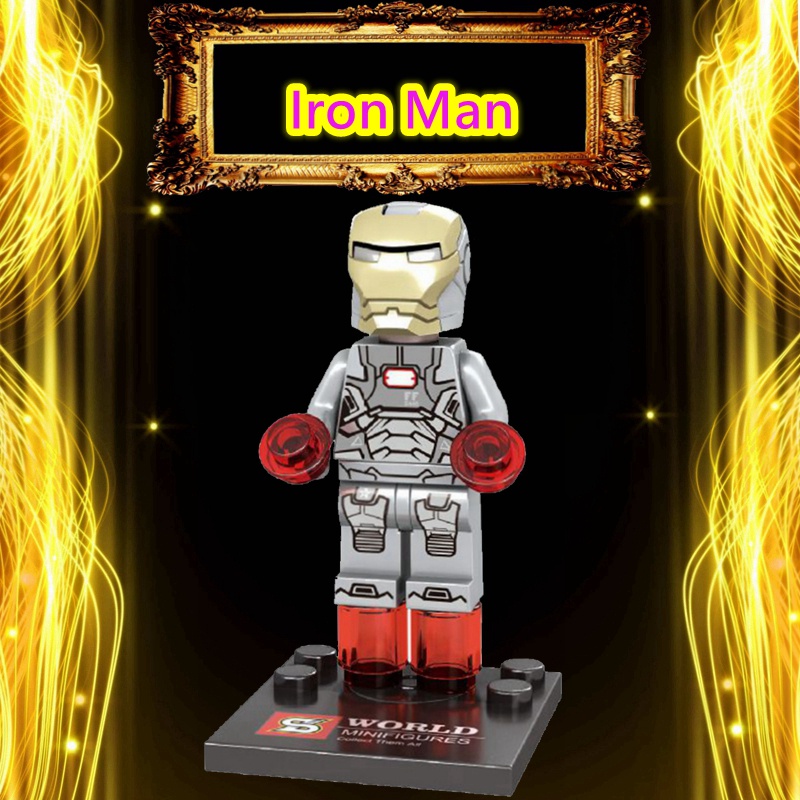 Bộ Lắp Ghép Mô Hình Nhân Vật Iron Man/Người Nhện/Người Nhện Độc Đáo Cho Bé