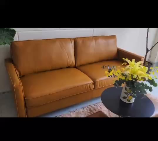 Bộ sofa da nâu, sofa da thời thượng đặt căn hộ -  BH 2 năm | BigBuy360 - bigbuy360.vn