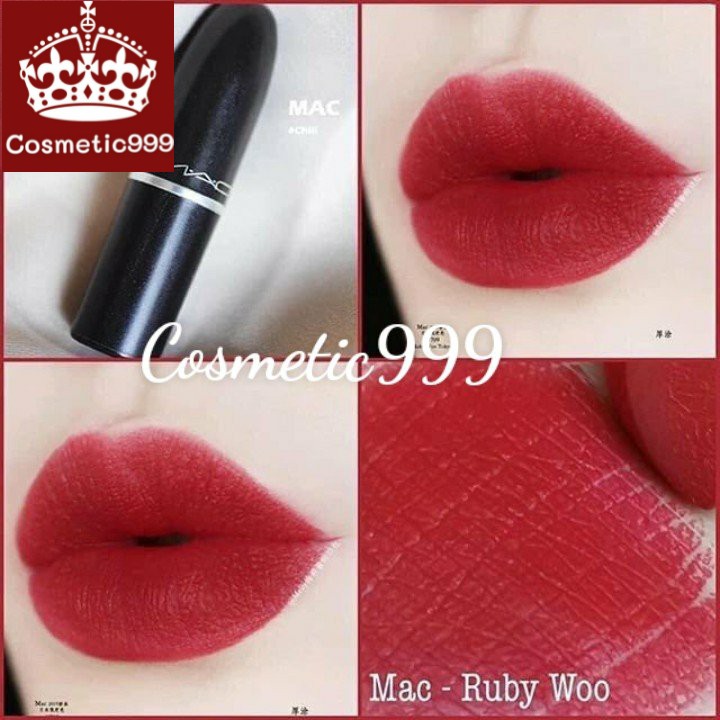 [Auth 100%FULLSIZE] Son mac ruby woo đỏ lạnh lady danger đỏ cam-cosmetic999