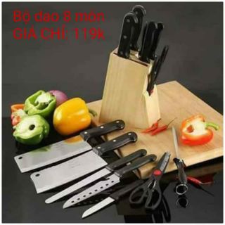 Bộ dao kéo nhà bếp 8 món