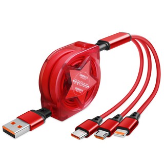 Cáp Sạc Nhanh type-c Ba Trong Một Cho Điện Thoại iPhone Android