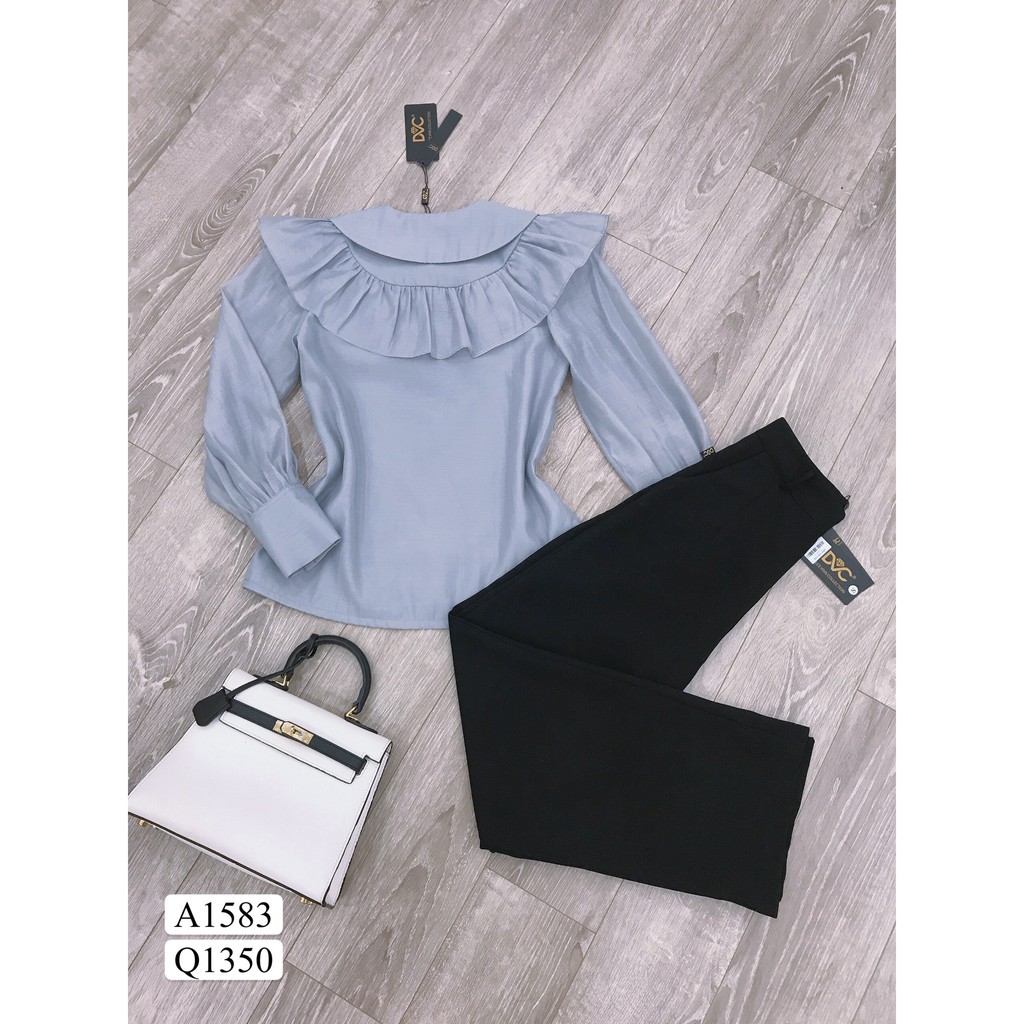 Áo xanh ghi bèo ngực A1583 - QUEEN SHOP DOLCE VIVA COLLECTION ( ảnh trải sàn do chính tay chị chủ tự chụp) | BigBuy360 - bigbuy360.vn