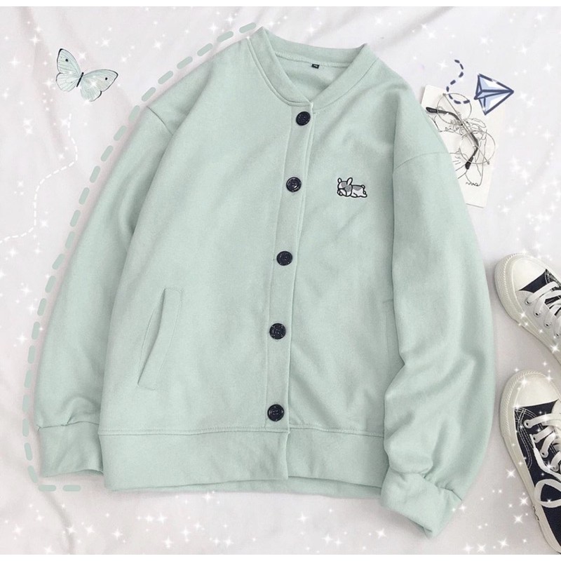 Áo Cardigan jacket Hình 07 chó ngủ ❤️ Chất nỉ bông cotton | BigBuy360 - bigbuy360.vn