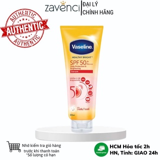 Sữa dưỡng thể Vaseline Perfect Serum 50X trắng da toàn thân SPF50+ Thái Lan Zavenci