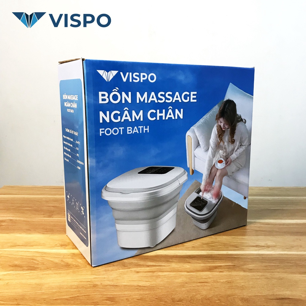 Bồn ngâm chân massage Vispo VP-BN21, làm nóng và giữ nhiệt độ ổn định giúp massage lòng bàn chân, giải độc, khử mùi