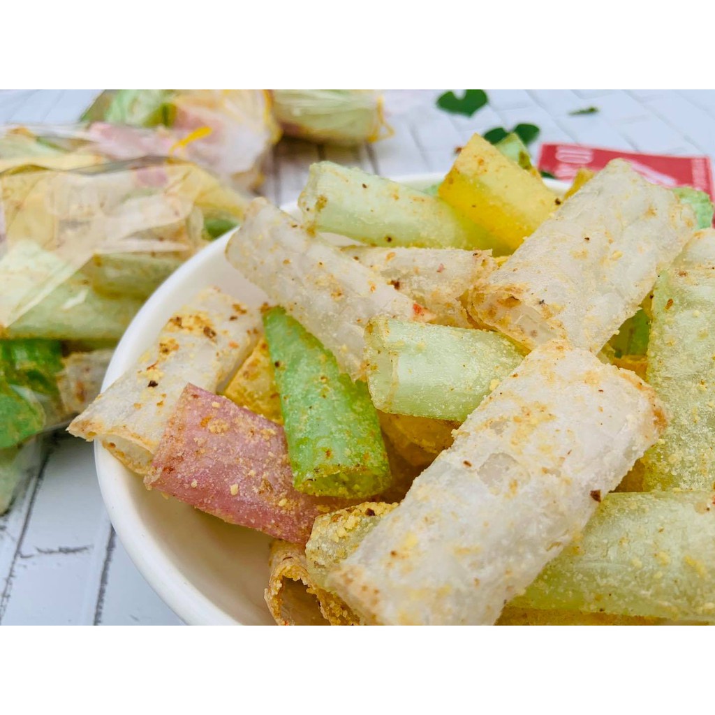 500g Bánh tráng cuộn phô mai cầu vồng - Bánh Tráng Tây Ninh