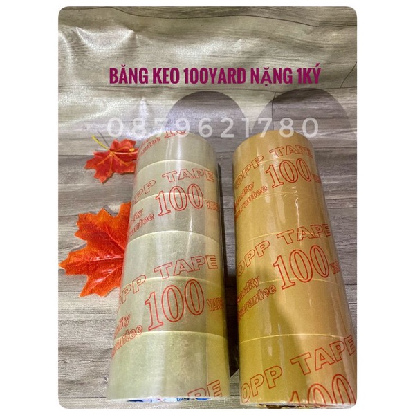 Băng Keo 100YAR 1KG ( mua 5 tặng kèm dao rọc giấy )