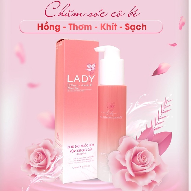 Dung dịch vệ sinh cao cấp LADY - Dung dịch vệ sinh phụ nữ (150ml) giúp cô bé luôn thơm sạch thoáng tự tin suốt ngày dài