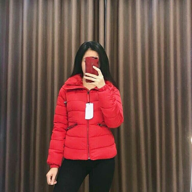 Phao nữ vnxk cổ lông bo eo đẹp