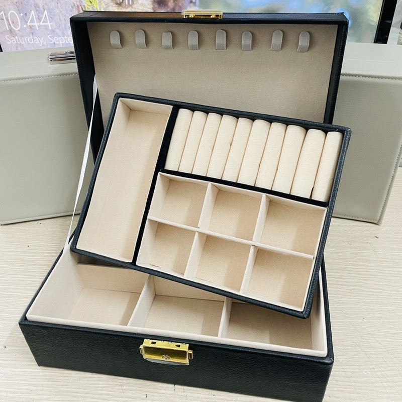 hộp đựng trang sức 2 tầng phong cách hàn quốc giá tận gốc xưởng sản xuất