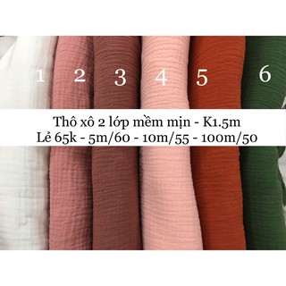 Vải Xô Muslin - Mềm mịn thoáng mát