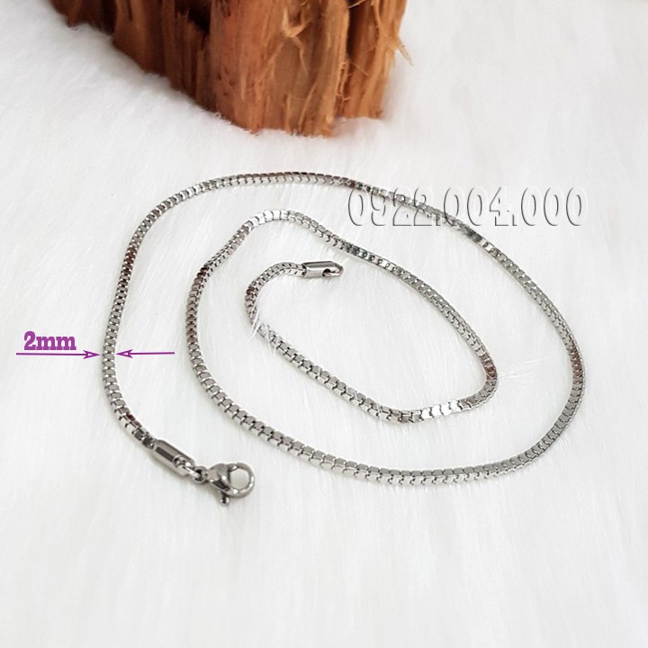 Dây chuyền nam bảng vuông rỗng ruột.