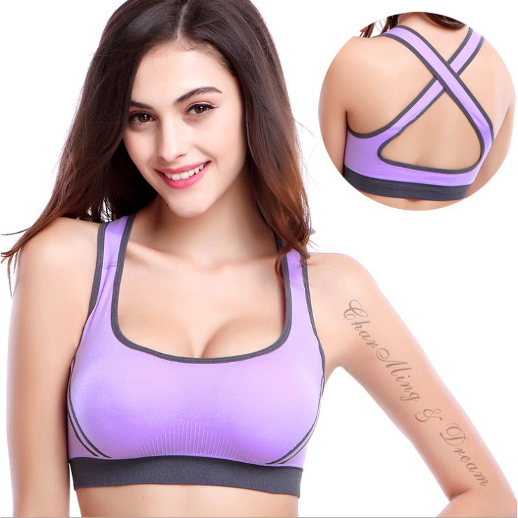Áo Tập Gym Nữ MADELA, Croptop 2 dây chéo lưng co giãn có nhiều màu - Mã A1010