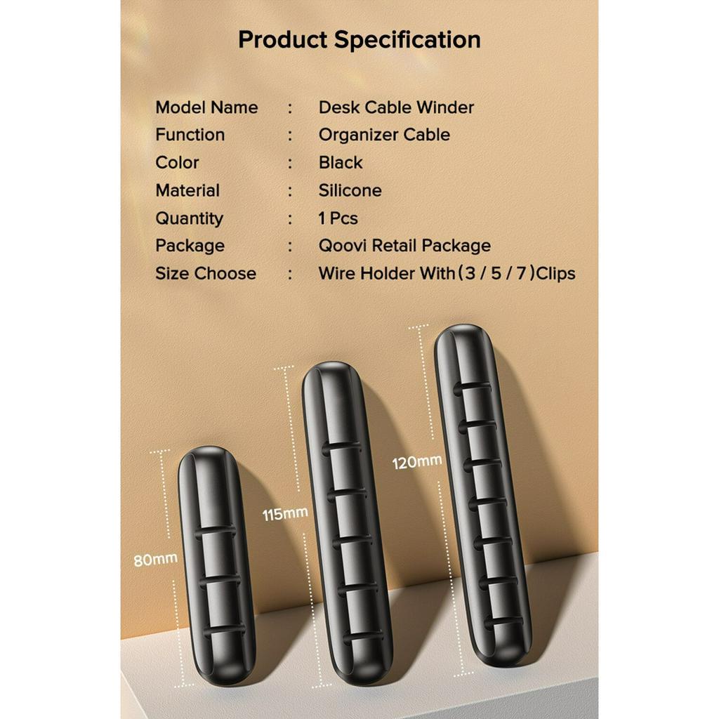 Đế kẹp giữ dây cáp Gọn Gàng Trên bàn làm việc Chất Liệu Silicon Mềm L16