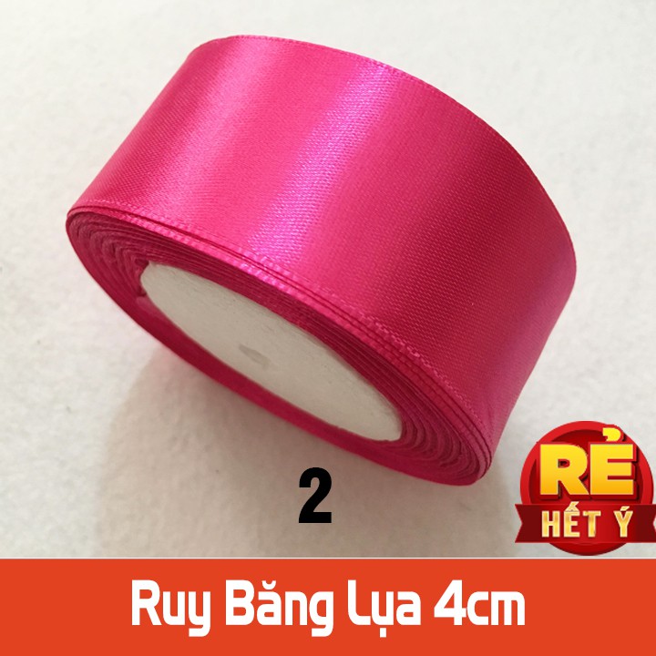 Ruy Băng Lụa đẹp bản 4cm - Đồng giá 3k/mét