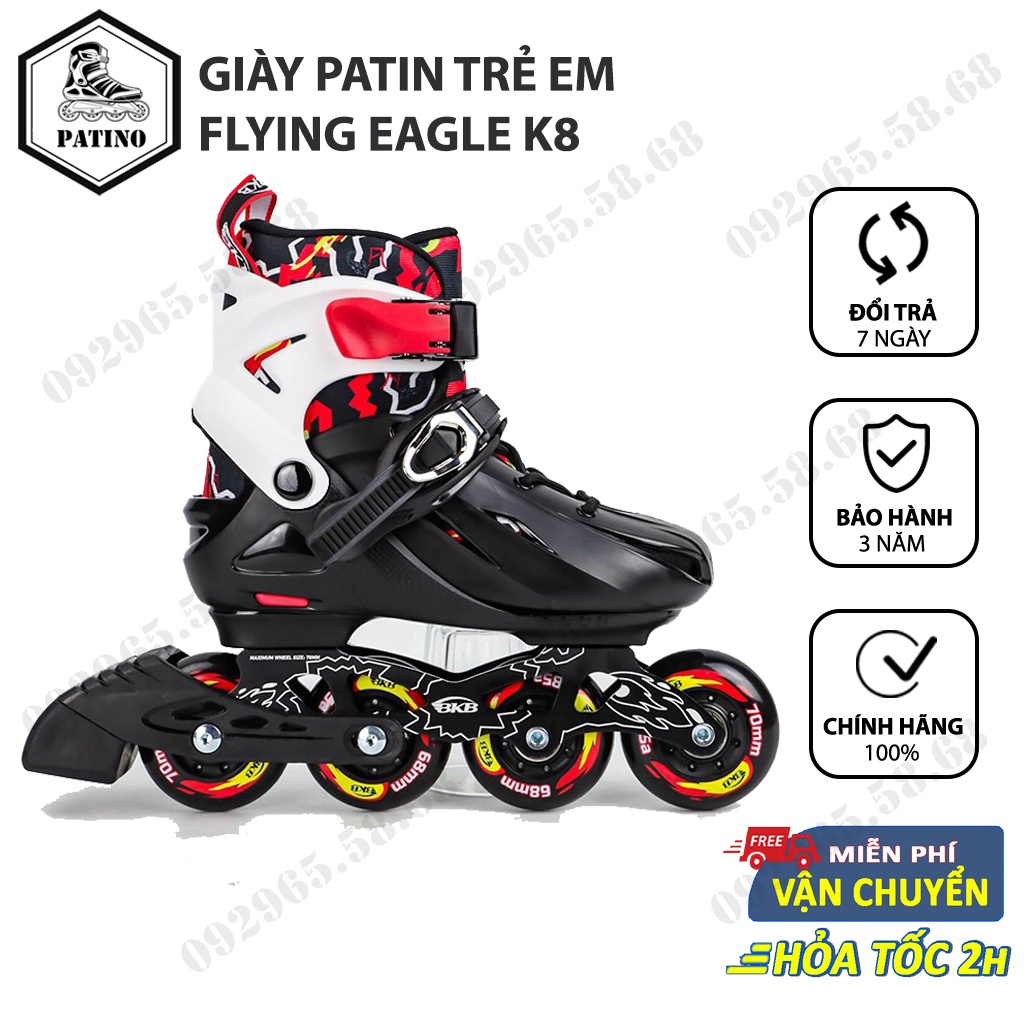 Giày patin trẻ em, giày patin flying eagle K8 chính hãng giá tốt