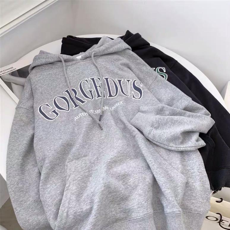 Khaocs Nỉ Hoodie Oversize Chống Nắng Chữ Arrl Unisex Dáng Rộng Mũ To Tay Bồng Uzzlang Basic